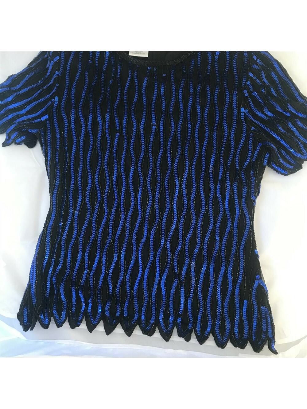 Stenay Woman's medium Sequin Silk Vintage top